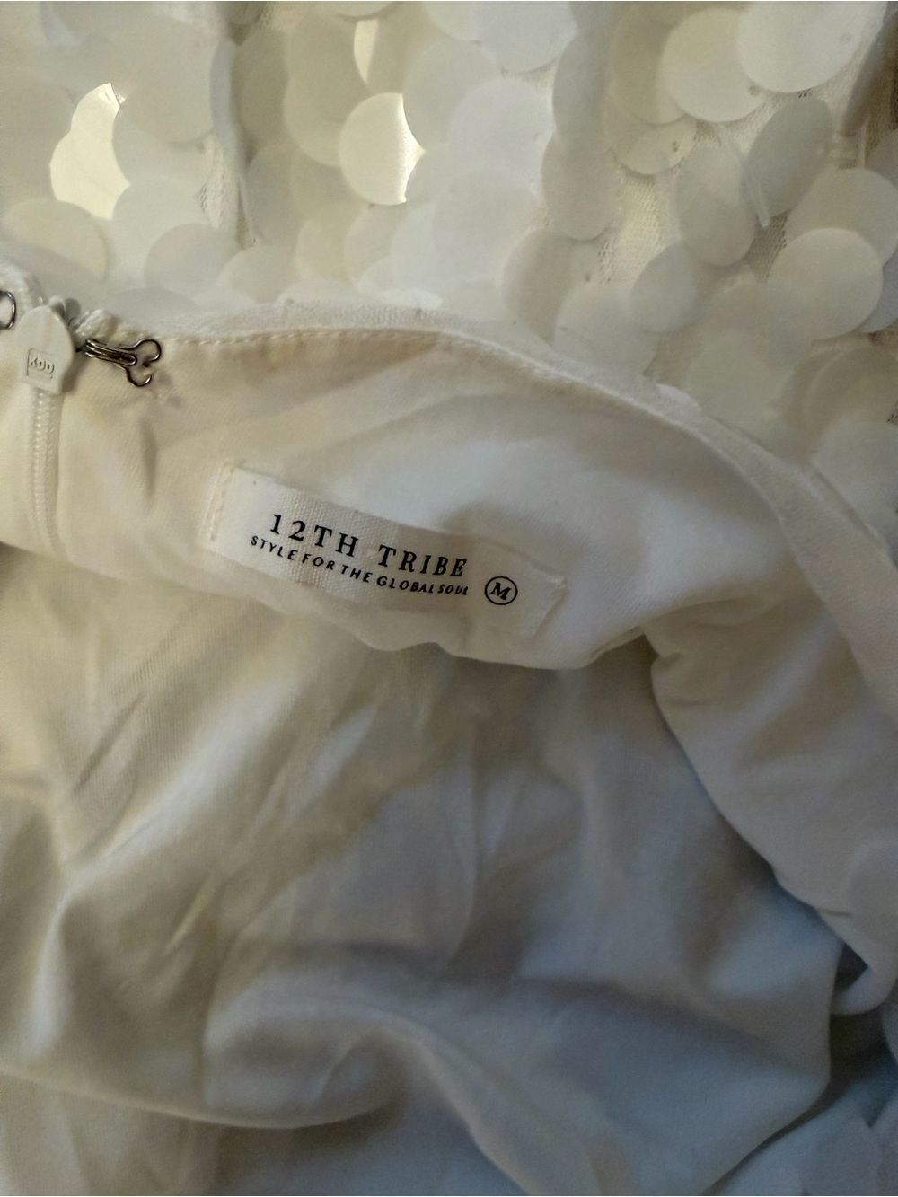 Vera white Payette mini Dress - Picture 7 of 9